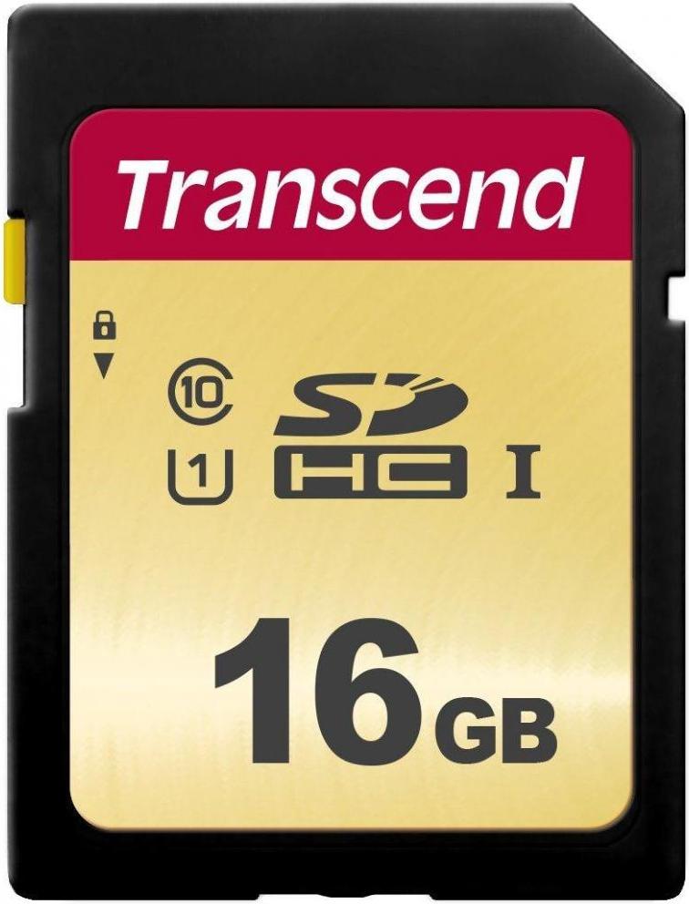 

Карта памяти Transcend 16GB UHS-I U1 SD card [TS16GSDC500S], TS16GSDC500S
