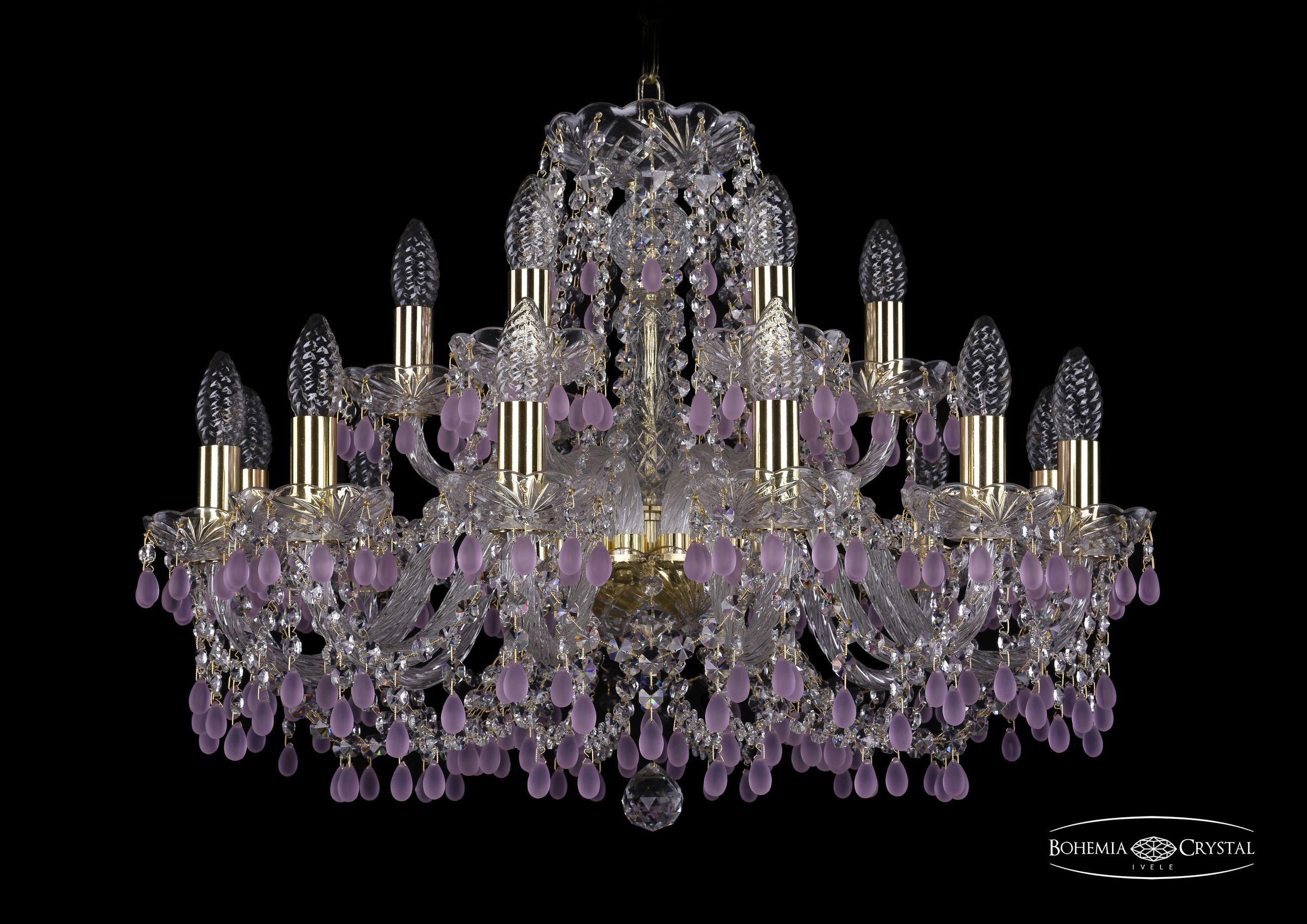 

Подвесная люстра Bohemia Ivele Crystal 1410/12+6/240/G/V7010