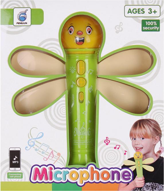 

Музыкальная игрушка Darvish Микрофон Стрекоза [DV-T-2313-G], Микрофон Стрекоза