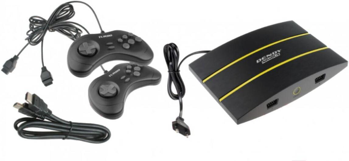 

Игровая консоль Dendy Nimbus 1700 игр с HDMI черный/желтый