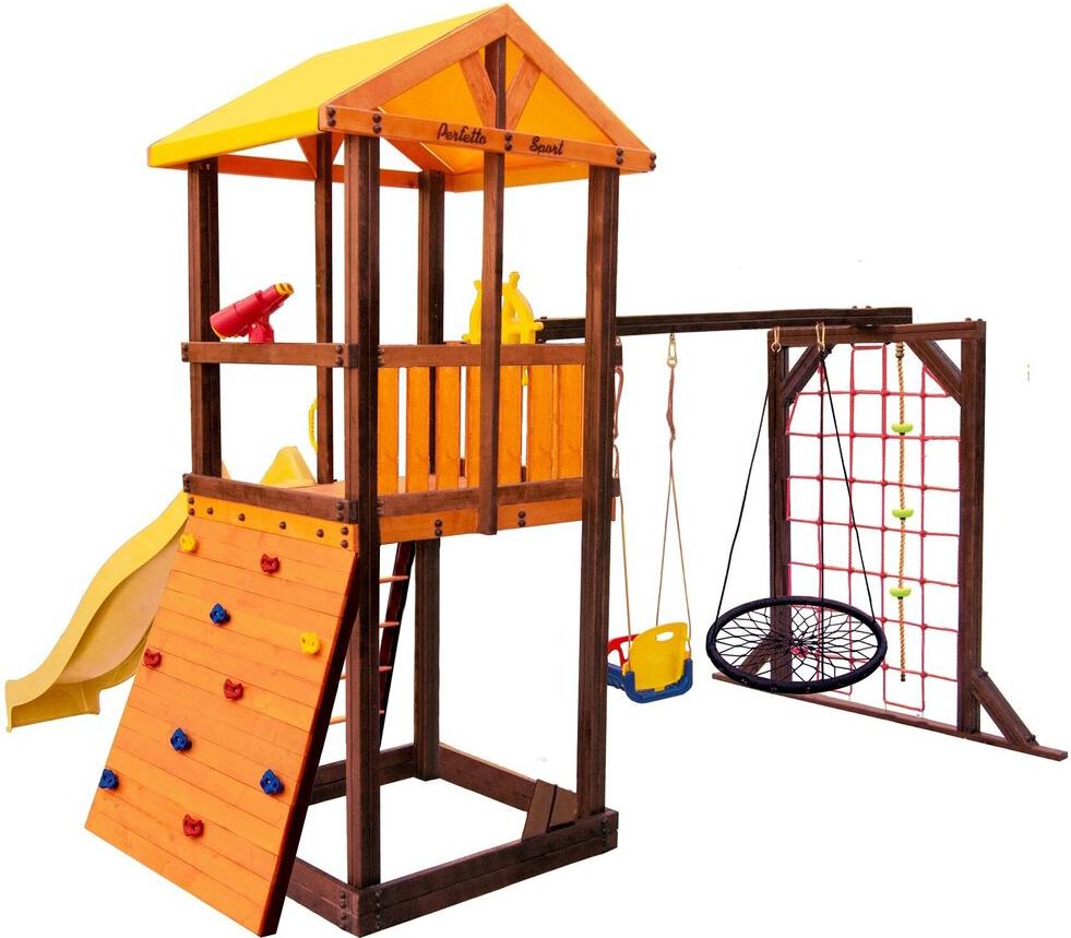 

Игровой комплекс Perfetto Sport Pitigliano-11 + качели Паутина [СГ000004993], Игровой комплекс Perfetto Sport Pitigliano-11 + качели Паутина СГ000004993