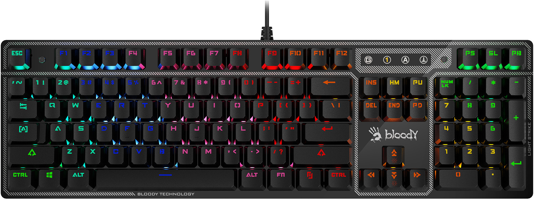 

Клавиатура A4Tech Bloody USB for gamer LED черный [B750N DESTINY], Клавиатура A4Tech Bloody USB for gamer LED B750N DESTINY черный
