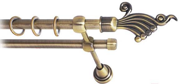 

Карниз Lm Decor Кения 023 2р гладкий 2м антик, Кения 023 2р гладкий 16мм 2.0м