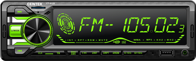 

Автомагнитола CENTEK СТ-8120, Автомагнитола CENTEK CT-8120 черный/зеленый