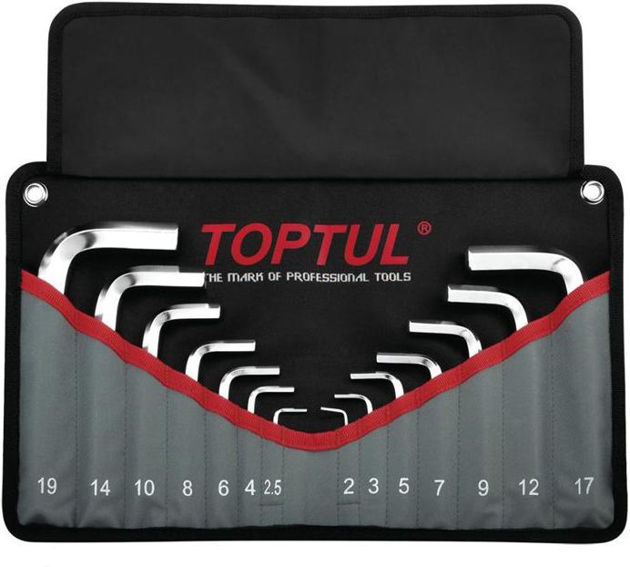 

Набор ключей Toptul шестиргранных 2-19мм 14шт [GPAQ1401], Набор ключей Toptul шестиргранных 2-19мм 14шт GPAQ1401