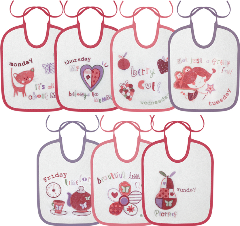 

Слюнявчик Lorelli 1026001 Girl 7 шт. (10260010001)