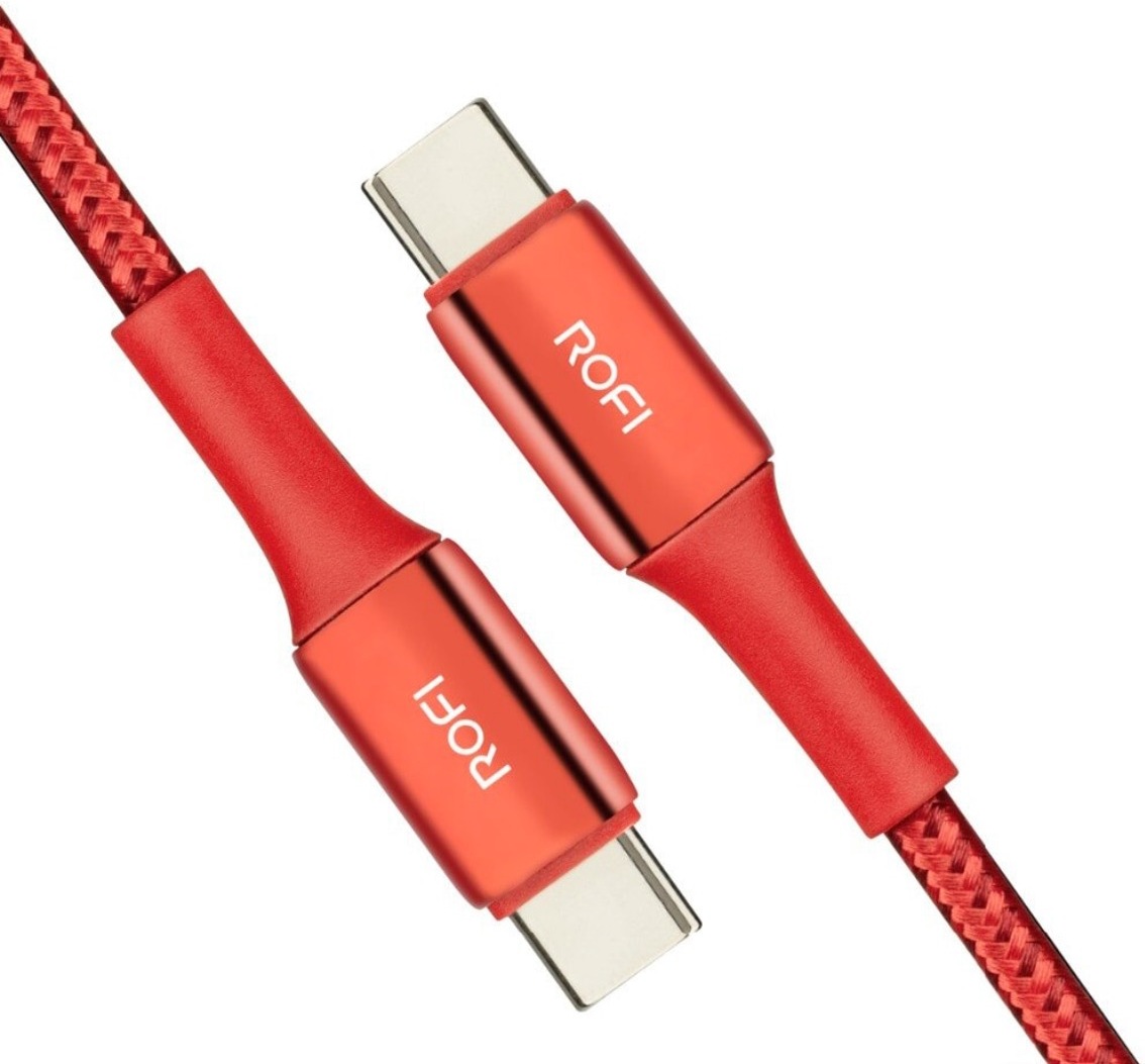 

Кабель ROFI USB-C and USB-C [CC20R], Mocoll ROFI USB-C and USB-C CC20R красный