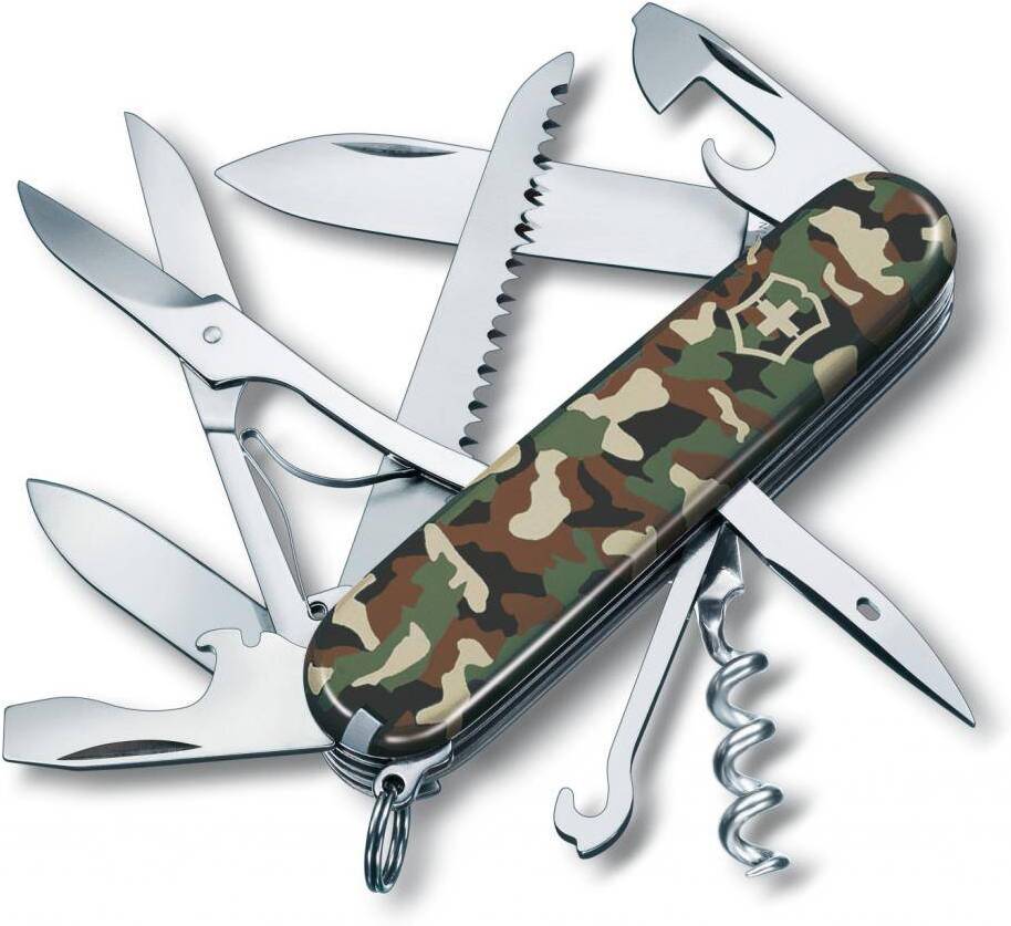 

Туристический нож Victorinox Huntsman 15 функций карт. коробка камуфляж [1.3713.94], Туристический нож Victorinox Huntsman 15 функций карт. коробка 1.3713.94 камуфляж