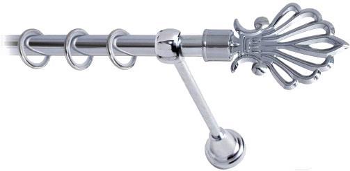 

Карниз Lm Decor Веер 006 1р гладкий 1.6м хром, Веер 006 1р гладкий 16мм 1.6м