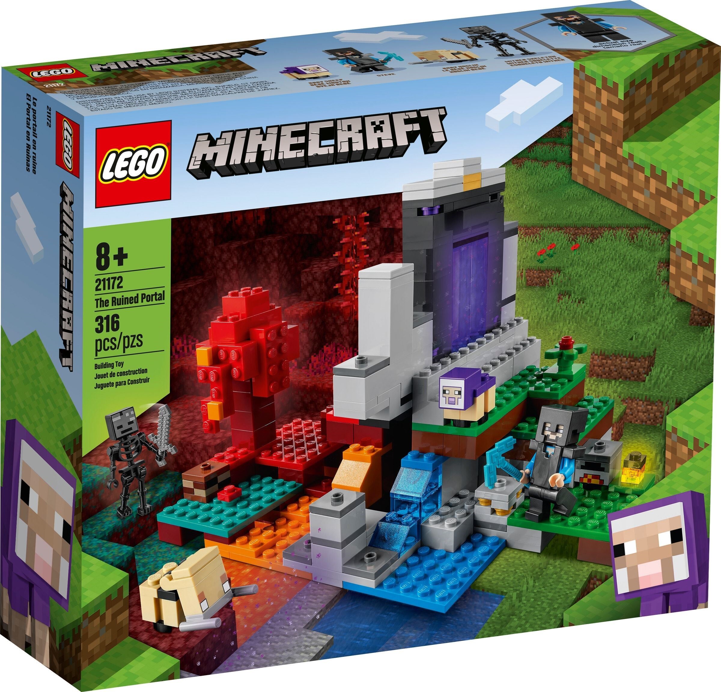 

Конструктор LEGO MINECRAFT Разрушенный портал [21172], Конструктор LEGO MINECRAFT Разрушенный портал 21172