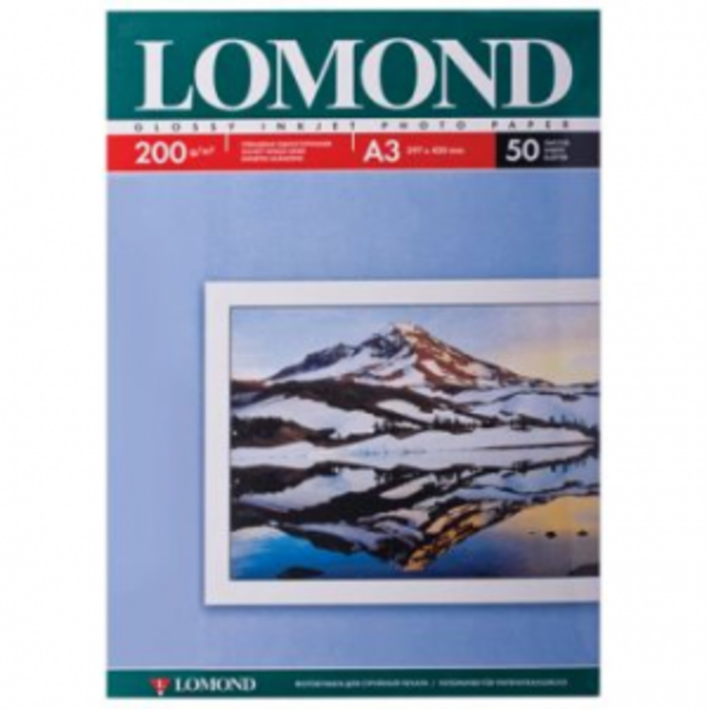 

Фотобумага Lomond Глянцевая А3 200 г/кв.м. 50 листов (0102024), Фотобумага Lomond 0102024