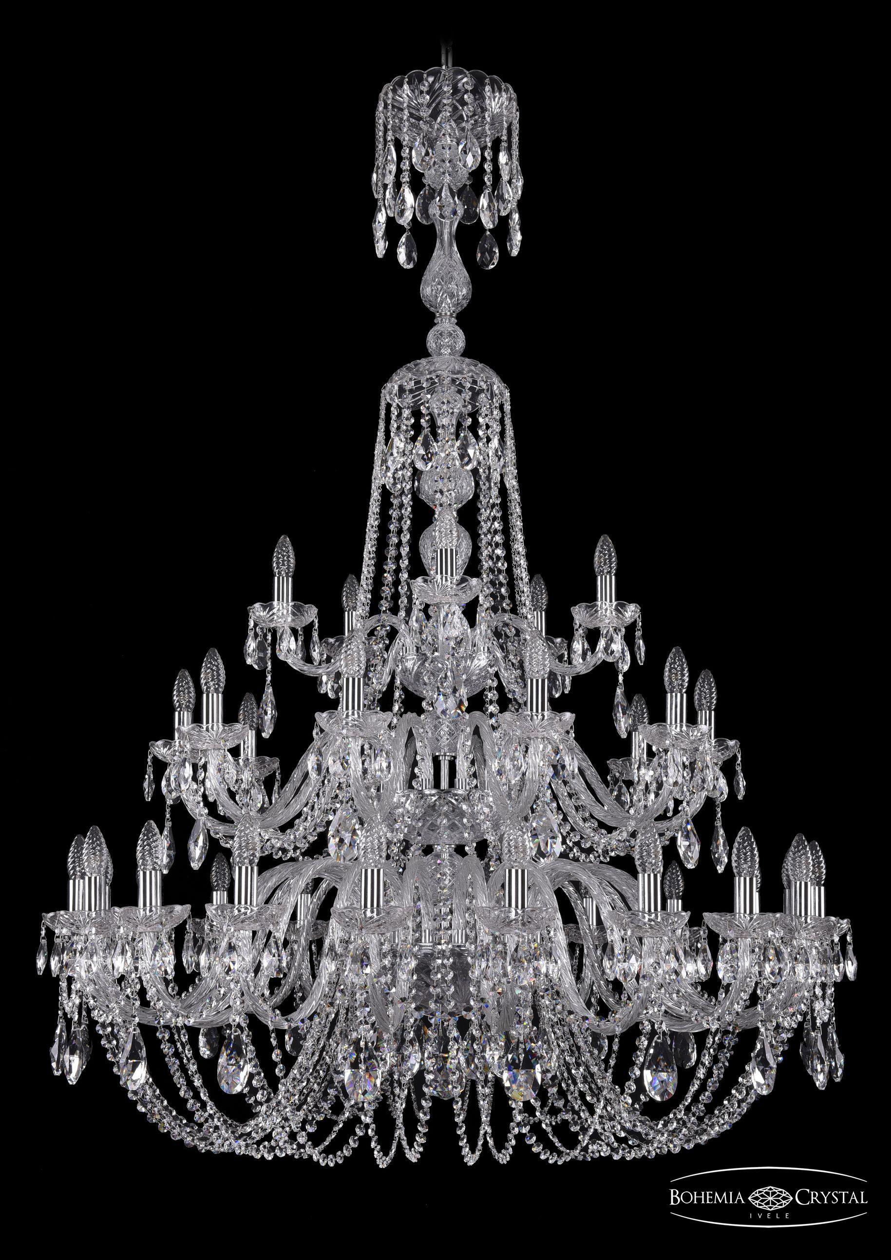

Подвесная люстра Bohemia Ivele Crystal 1402/20+10+5/400/XL-158/3d/Ni