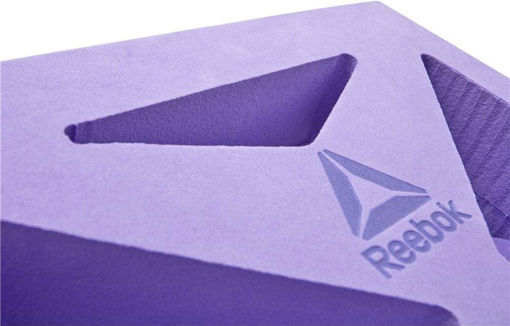 

Блок для йоги Reebok кирпич с прорезями фиолетовый, кирпич с прорезями