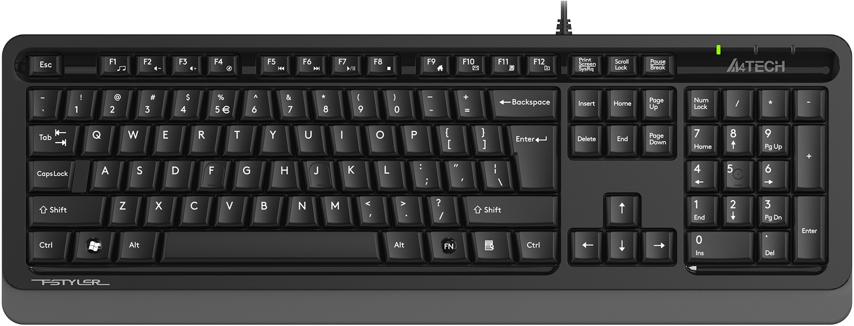 

Клавиатура A4Tech Fstyler USB черный/серый [FKS10 GREY], Клавиатура A4Tech Fstyler FKS10 (черный/серый)