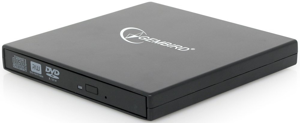 

Оптический привод Gembird DVD-USB-02 черный, Внешний Привод DVD-RW Gembird DVD-USB-02, Black