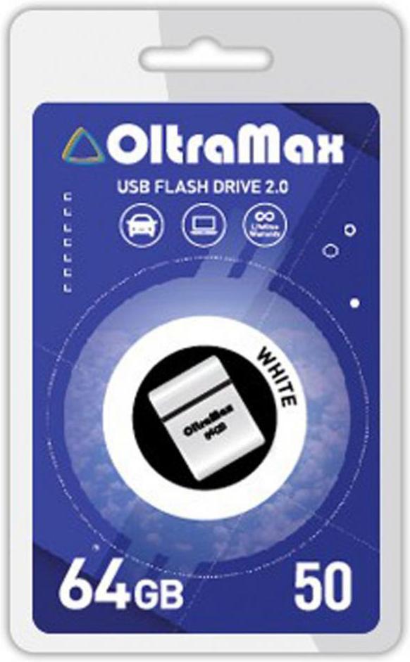 

Usb flash Oltramax 50 64GB белый [OM-64GB-50-White], 50 64GB