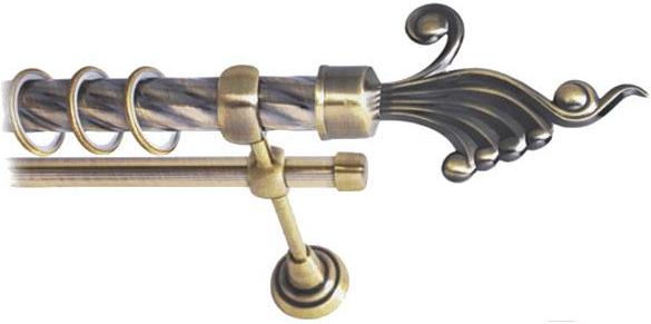 

Карниз Lm Decor Кения 023 2р витой 25/16мм 2.4м антик, Кения 023 2р витой 25/16мм 2.4м