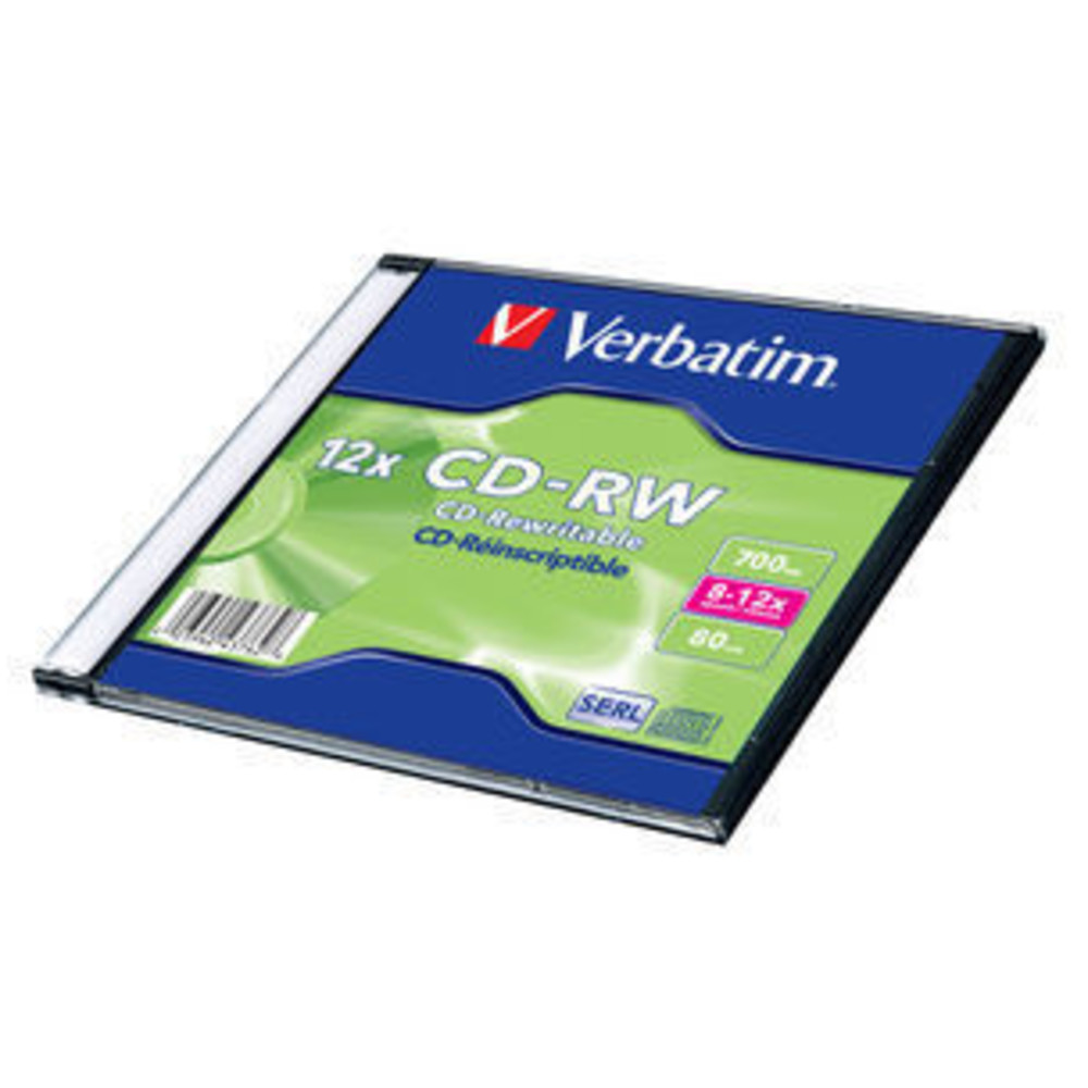 

Оптический диск Verbatim CD-RW 700Mb 12x Slim case 1 шт [43762], CD-RW 700Mb 12x Slim case 1 шт
