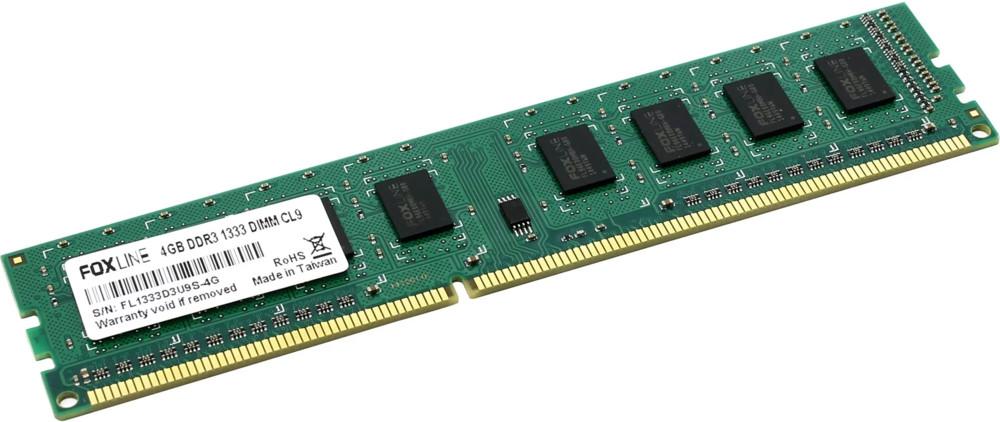 

Оперативная память Foxline DIMM 4GB 1333 DDR3 CL9 [FL1333D3U9S-4G], Оперативная память Foxline DIMM 4GB 1333 DDR3 CL9 FL1333D3U9S-4G