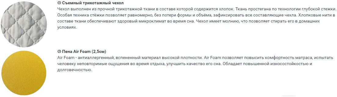 

Наматрасник Фабрика сна Топпер Т-1 80x190 ортопедический, Топпер Т-1 80x190 ортопедический