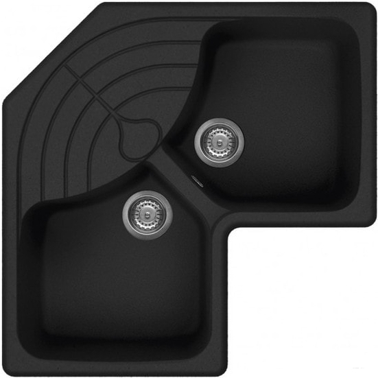 

Кухонная мойка Elleci Master Corner G40 Nero [LGMCOR40], Кухонная мойка Elleci Master Corner Nero G40