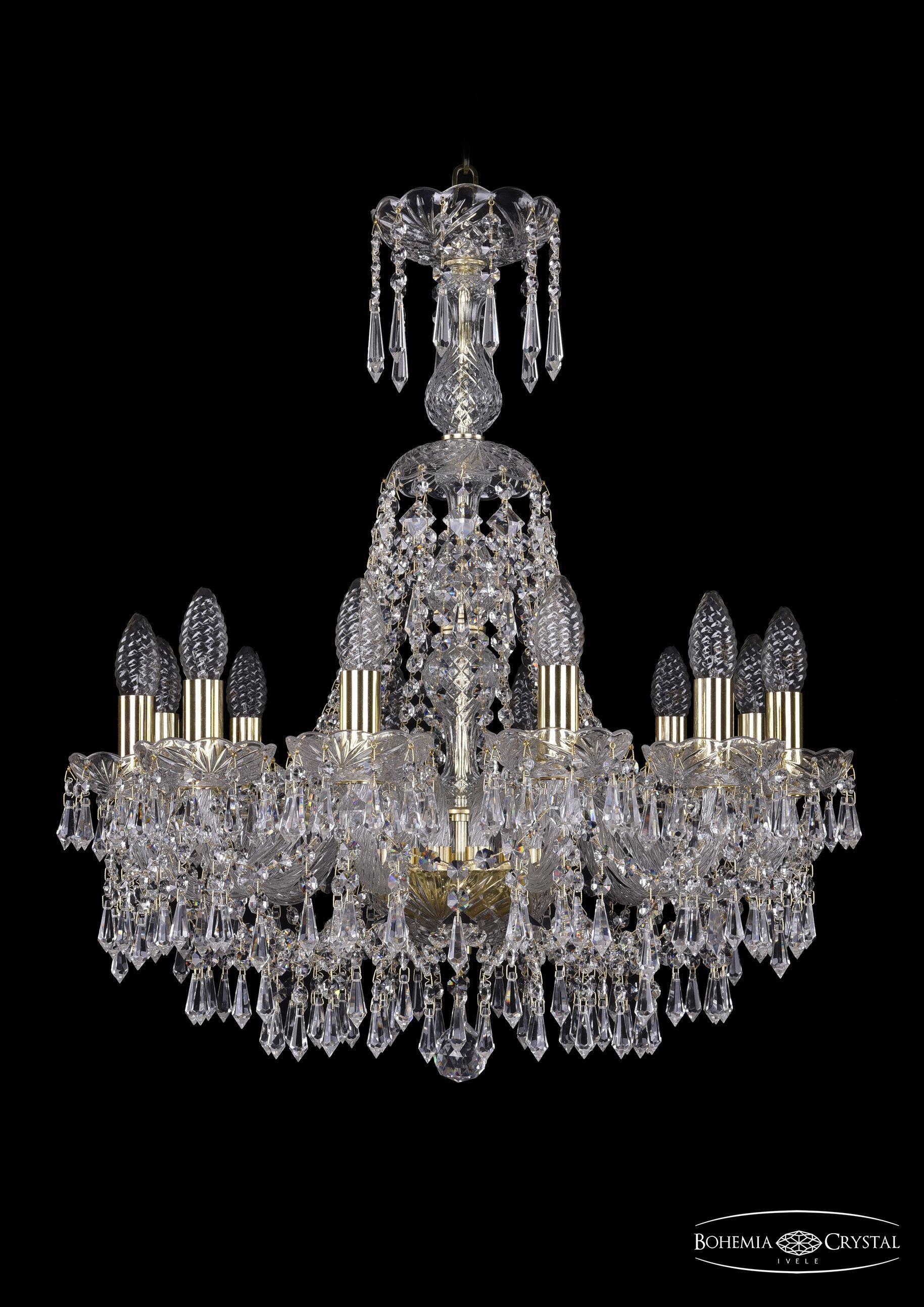 

Подвесная люстра Bohemia Ivele Crystal 1403/12/195/XL-65/G