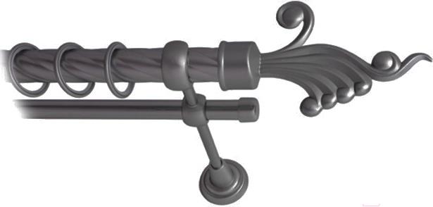 

Карниз Lm Decor Кения 023 2р витой 3м антрацит, Кения 023 2р витой 16мм 3.0м