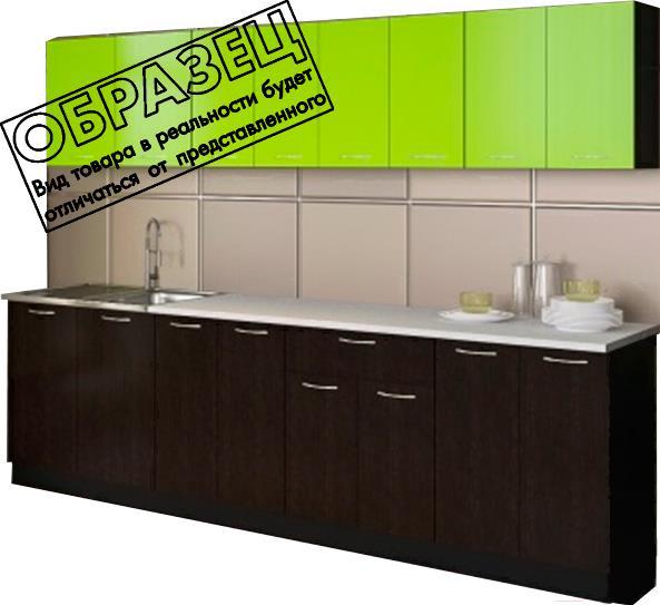 

Готовая кухня Артём-Мебель Лана без стекла ДСП 1.6м лайм/черный, Лана без стекла ДСП 1.6м