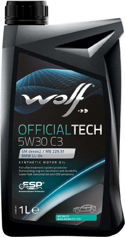 

Моторное масло WOLF OfficialTech 5W30 C3 / 65607/1 (1л), OfficialTech 5W30 C3 1л