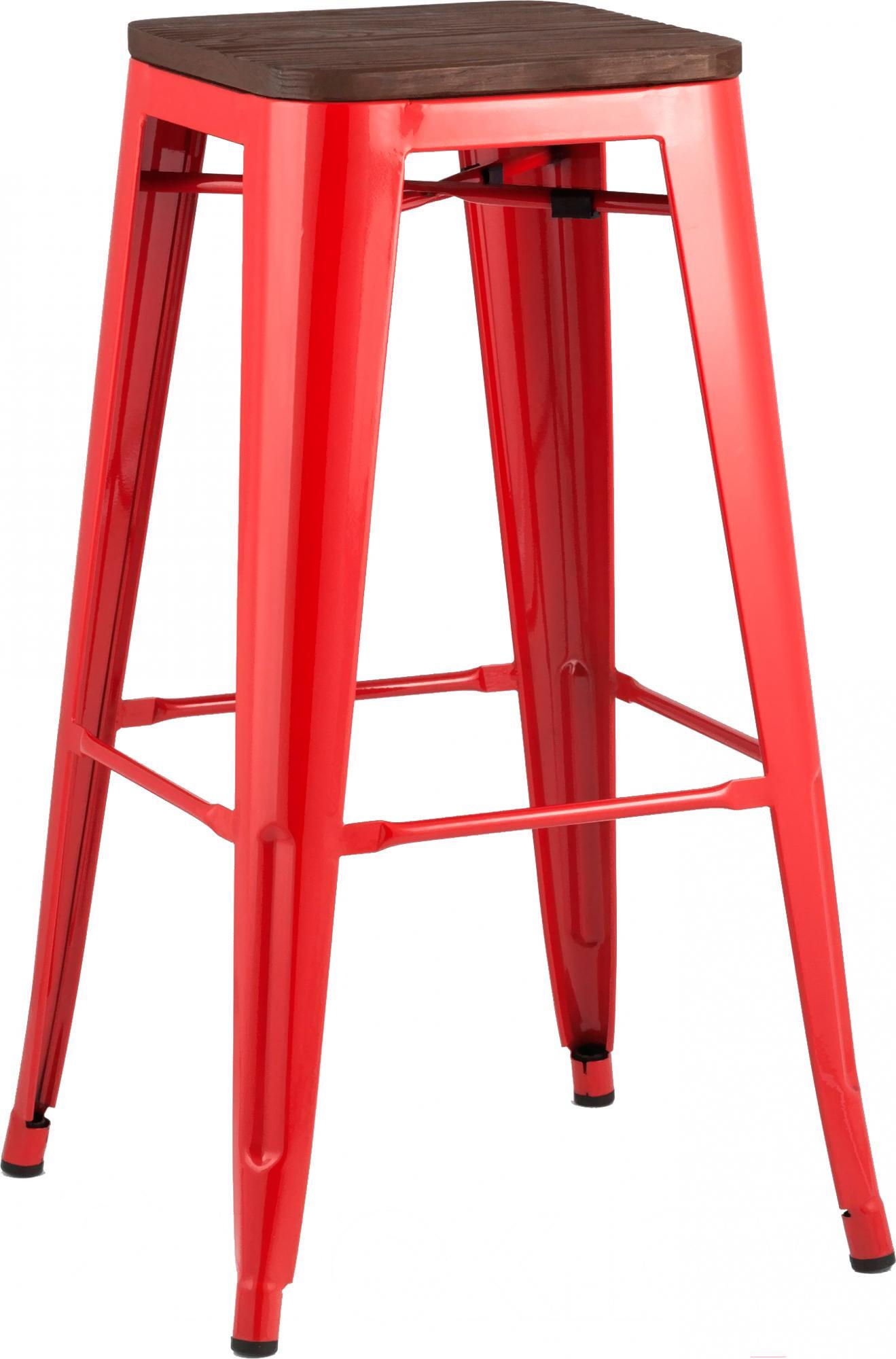 

Стул барный Stool Group Tolix красный глянцевый/темное дерево [YD-H765-W LG-03], Барный стул Stool Group Tolix Wood YD-H765-W LG-03 красный глянцевый/темное дерево