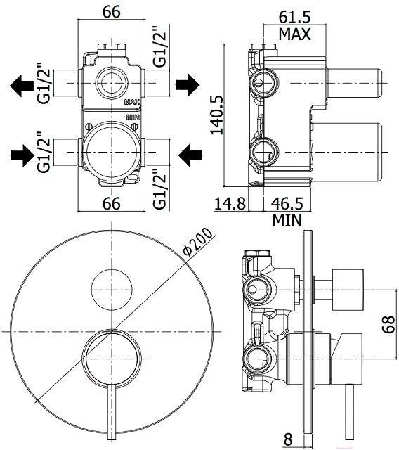 

Смеситель Paffoni Light LIG018NO, Light LIG018NO