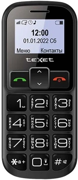 

Мобильный телефон TeXet TM-B322 черный/красный (24158)