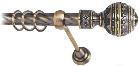 

Карниз Lm Decor Ампир 161 1р витой 25мм 1.8м антик, Ампир 161 1р витой 25мм 1.8м