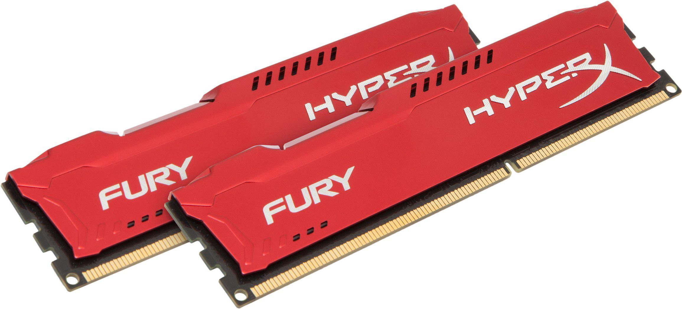 

Оперативная память Kingston HyperX Fury Red 2x4GB KIT DDR3 PC3-12800 (HX316C10FRK2/8), HyperX Fury Red 2x4GB KIT DDR3 PC3-12800