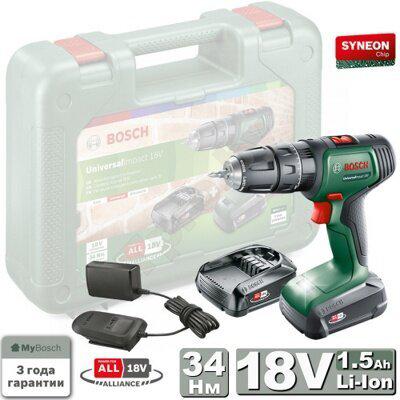 

Дрель-шуруповерт Bosch UniversalImpact 18 V [06039D4102], UniversalImpact 18 V