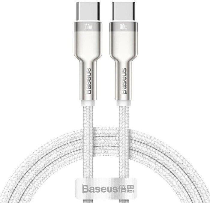 

Кабель Baseus Cafule Series Metal Data Cable Type-C to Type-C 100W 2m White (CATJK-D02), Кабель Baseus CATJK-D02 Cafule Series Metal Data Cable Type-C to Type-C 100W 2m White (Baseus Cafule Series Metal Data Cable Type-C to Type-C 100W 2m White (CATJK-D02