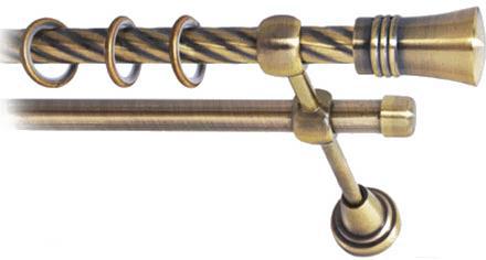 

Карниз Lm Decor Гиро 071 2р витой 3.6м антик, Гиро 071 2р витой 16мм 3.6м