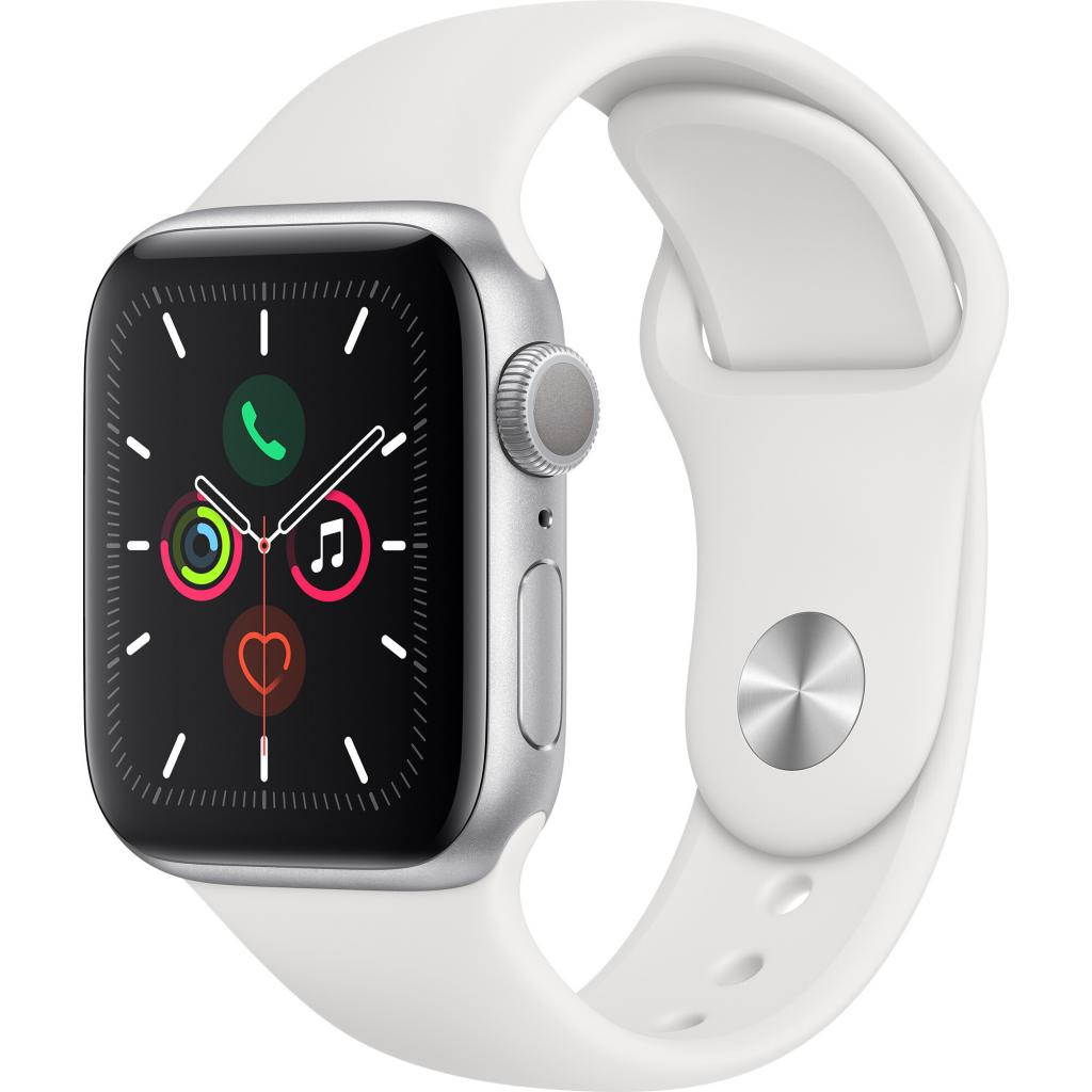 

Умные часы Apple Watch Series 5 GPS 40 mm алюминий серебристый/белый [MWV62], Watch Series 5 GPS 40 mm
