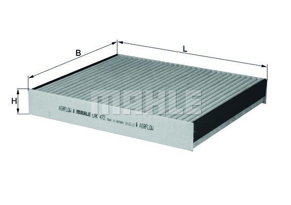 

Салонный фильтр Knecht/Mahle LAK472, LAK472