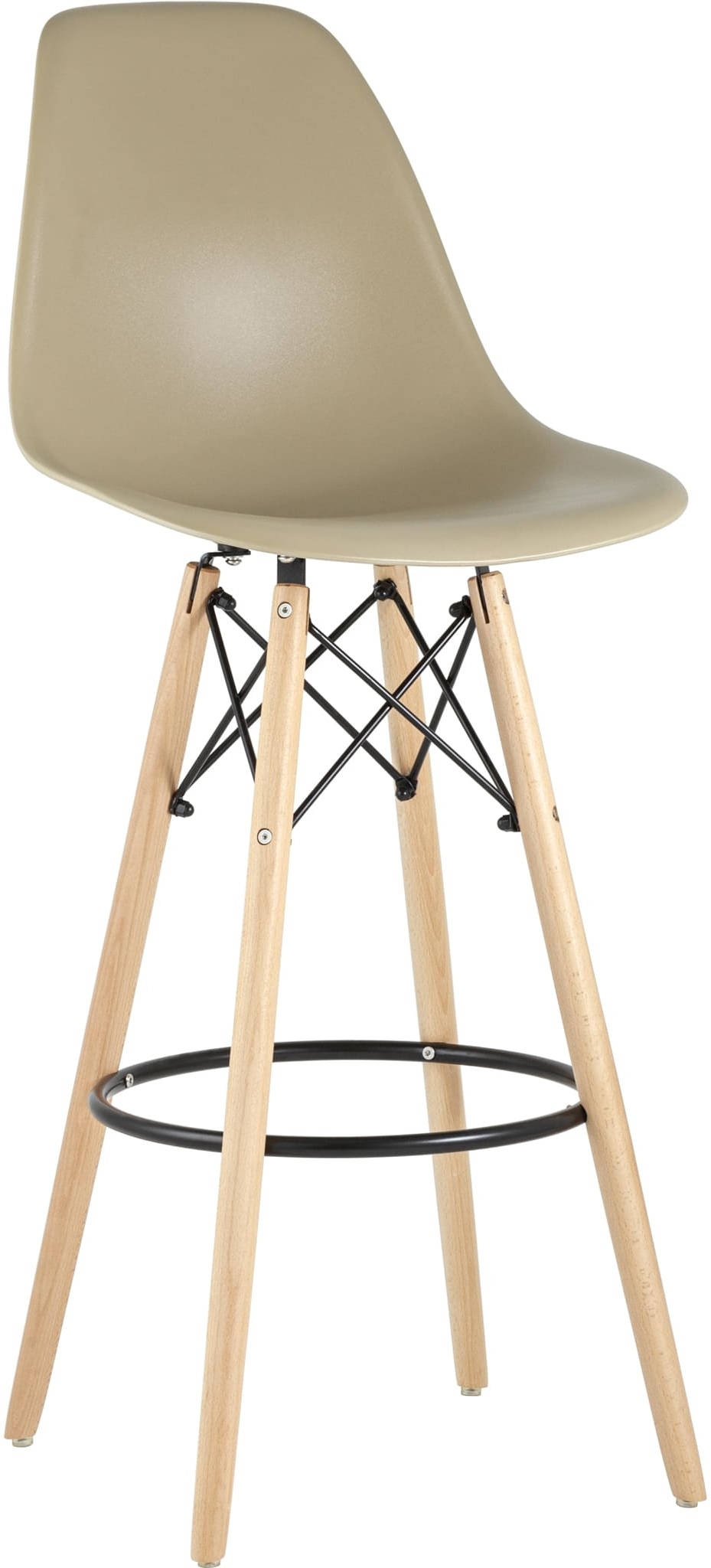 

Барный стул Stool Group DSW бежевый [8056H DARK GREY SEAT DUAL], Барный стул Stool Group DSW 8056H DARK GREY SEAT DUAL бежевый