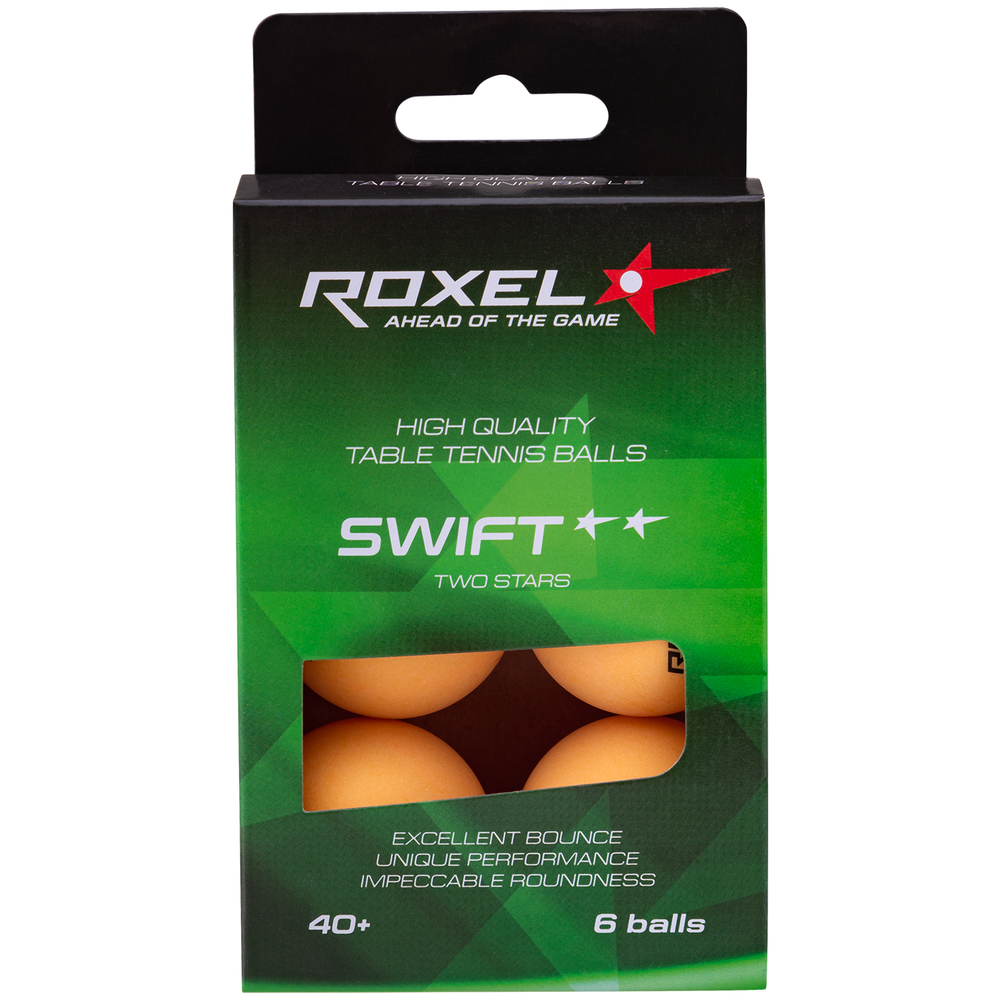 

Мячи для настольного тенниса Roxel 2* Swift 6шт оранжевый
