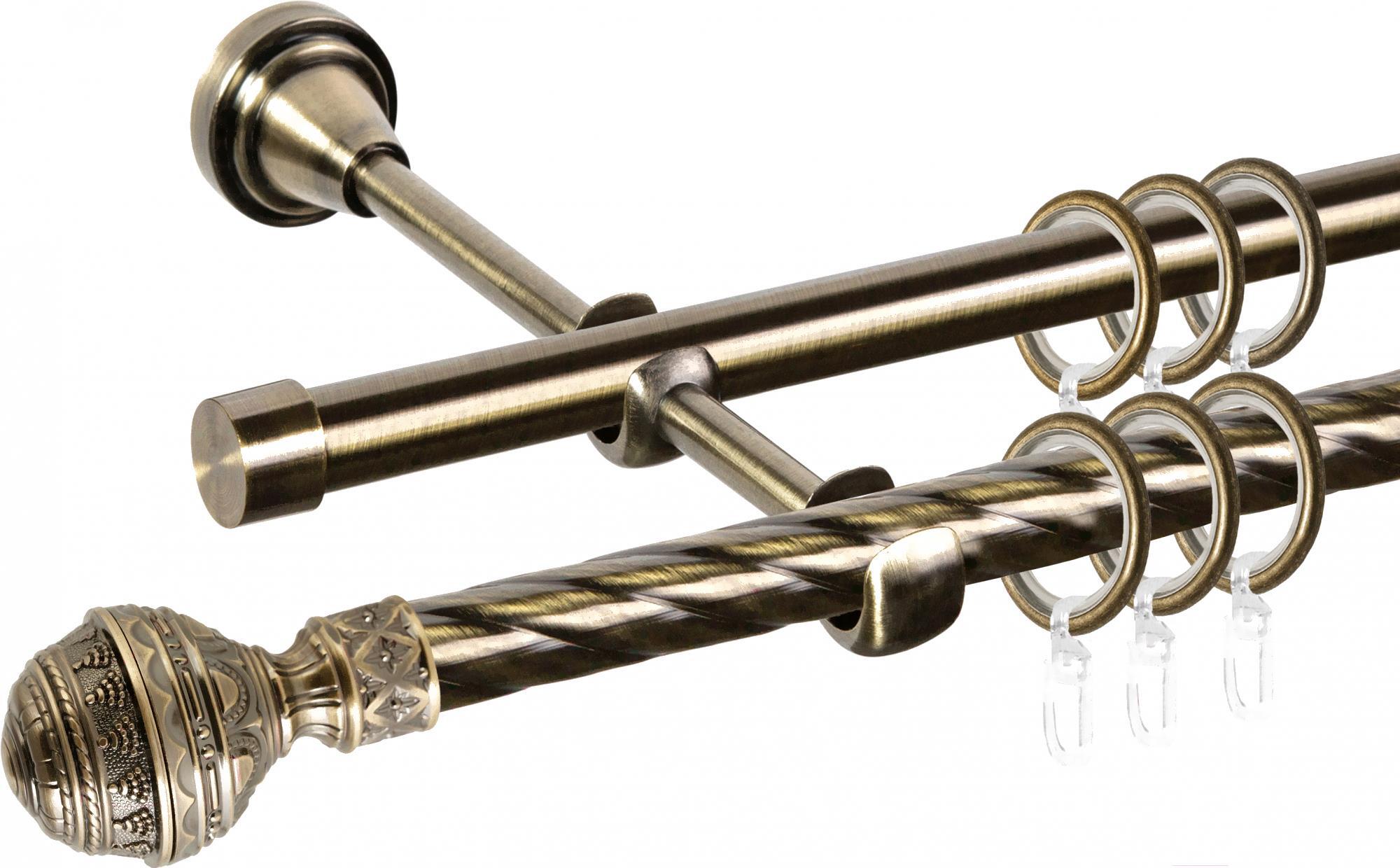 

Карниз АС ФОРОС Grace D16K/16Г составной + наконечники Ампир 2.8м антик