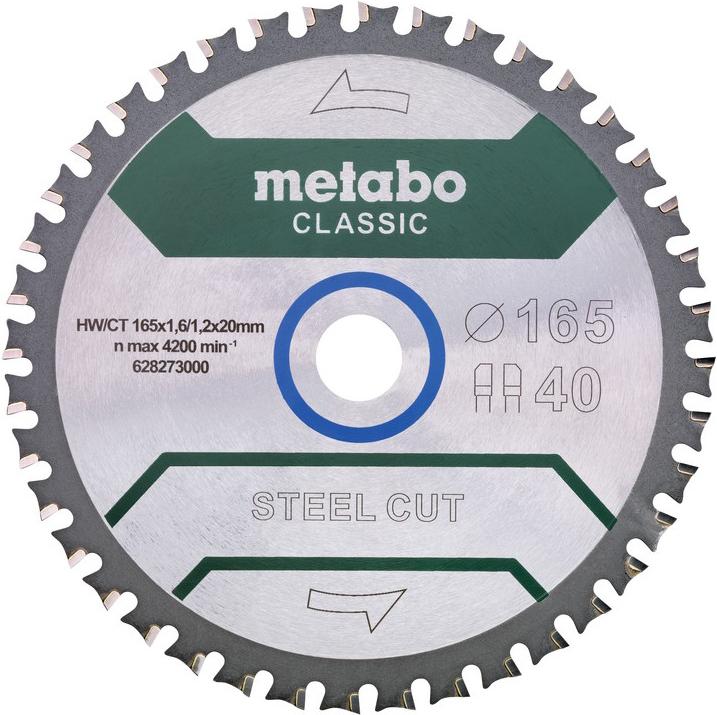 

Диск пильный Metabo Steel Cut Classic 165x20 мм 40FZFA [628651000], Steel Cut Classic 165x20 мм 40FZFA