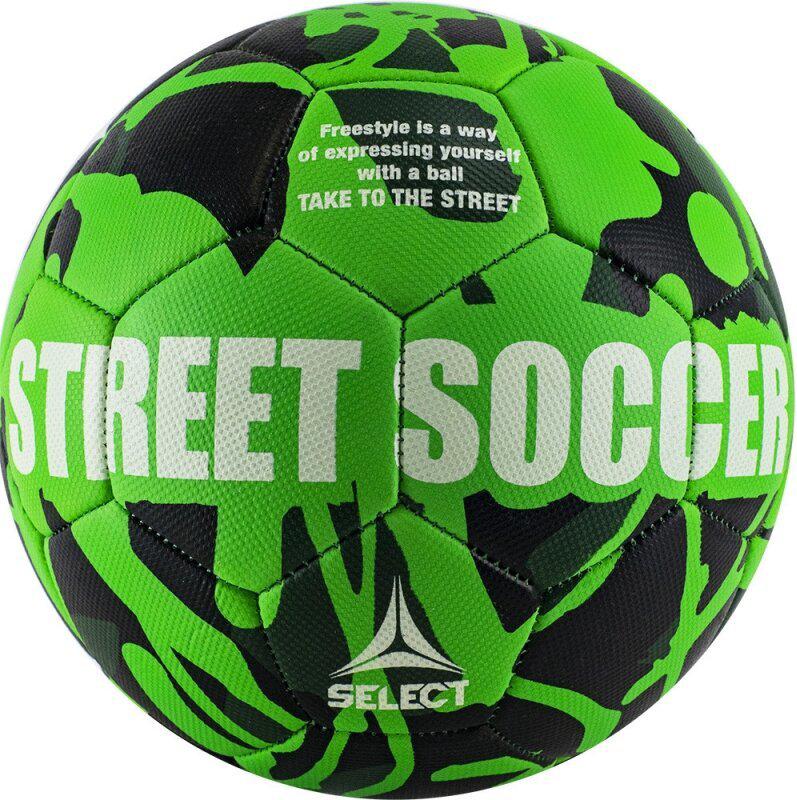 

Футбольный мяч Select Street Soccer №4.5 зеленый/черный [813120-444], Street Soccer №4.5