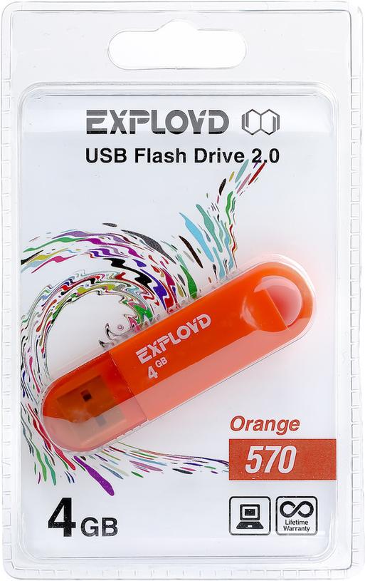 

Usb flash Exployd 570 4Gb оранжевый, 570 4Gb
