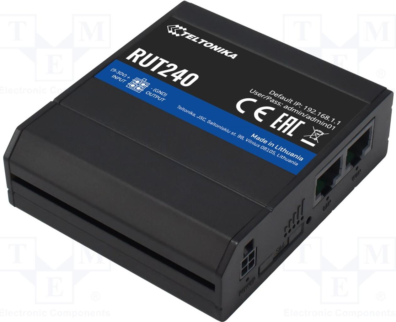 

Беспроводной маршрутизатор TELTONIKA RUT240 [RUT2400DE000], RUT240