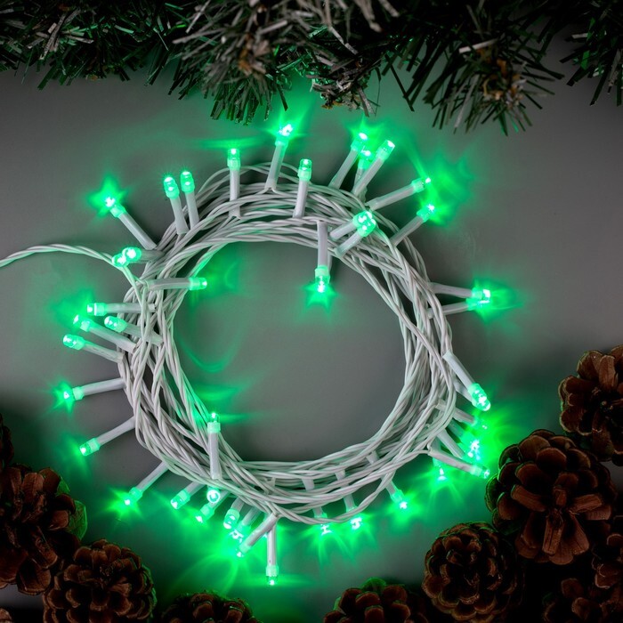 

Новогодняя гирлянда Luazon Нить 50 LED 5м зеленый [3556777], Новогодняя гирлянда Luazon Нить 50 LED 5м 3556777 зеленый