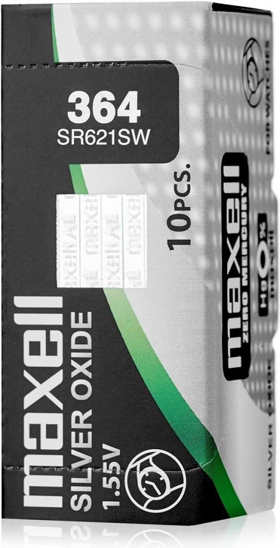 

Батарейка Maxell SR621SW 364 1шт блистер [18292700], Батарейка Maxell SR621SW 364 1шт блистер (18292700)