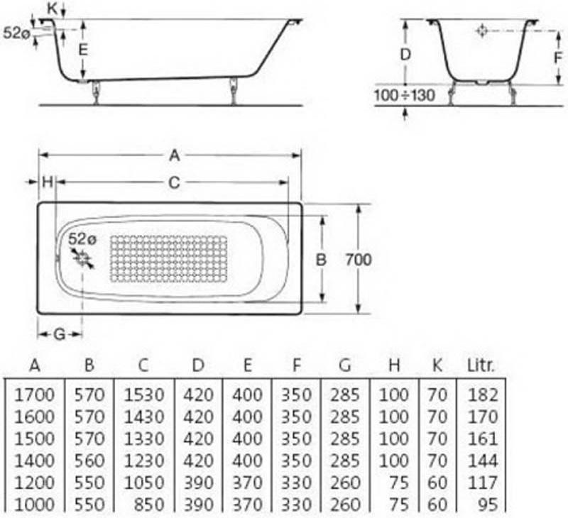 

Ванна Roca Continental 150x70 [21291300R] (с ножками), Чугунная Continental 150x70 (с ножками)