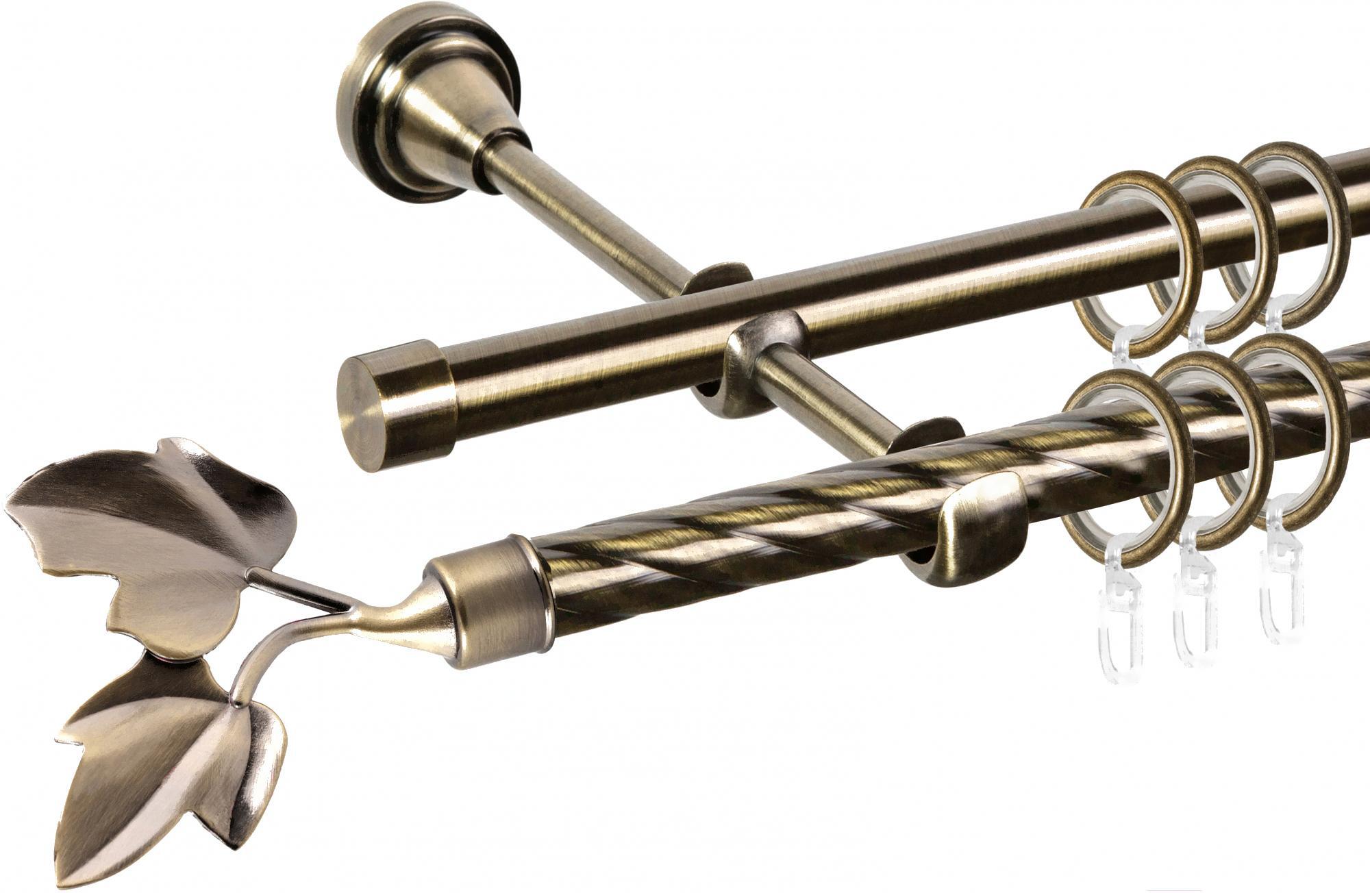 

Карниз АС ФОРОС Grace D16K/16Г + наконечники Лист ветка 2м антик